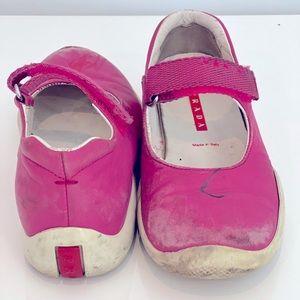Prada girls pink ballet shoes